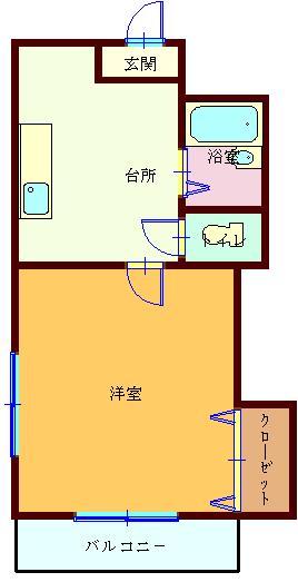 サングリーンゆき 303号室 間取り