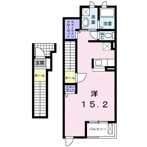 プリムローズ　泉宮　Ｂ 間取り図