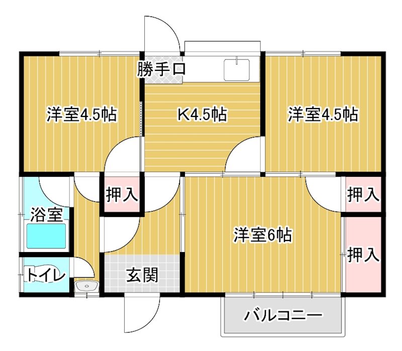 乃万貸家（平屋） 間取り図