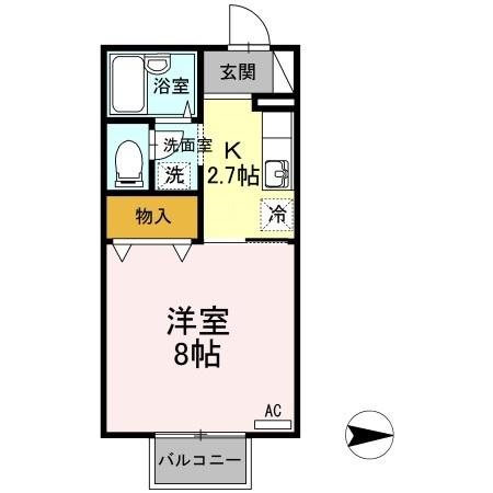 アベニューハタダⅢ 303号室 間取り