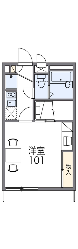 レオパレスサンハイツ　中村 間取り図