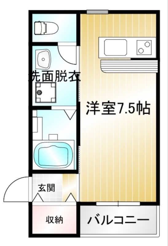 LEXIA 205号室 間取り