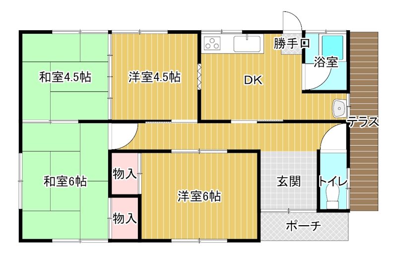 久保田町3丁目5-9貸家 間取り
