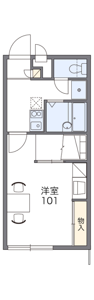 レオパレス古川Ⅱ 210号室 間取り