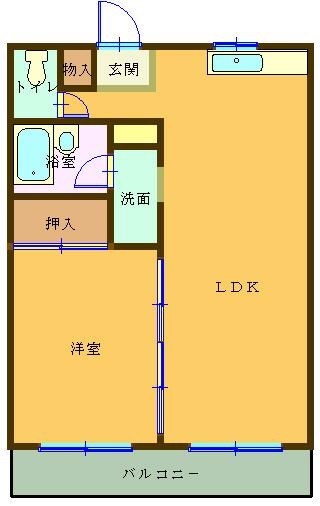 グラッドハウスリオ A号室 間取り