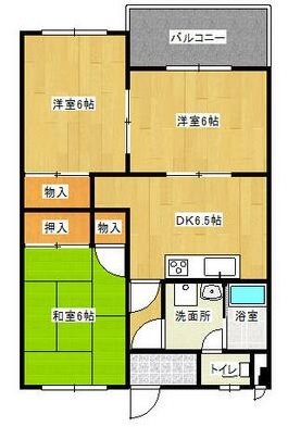 船木ハイツ　Ⅰ 205号室 間取り