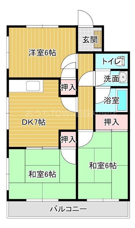 オレンジハイツ 205号室 間取り