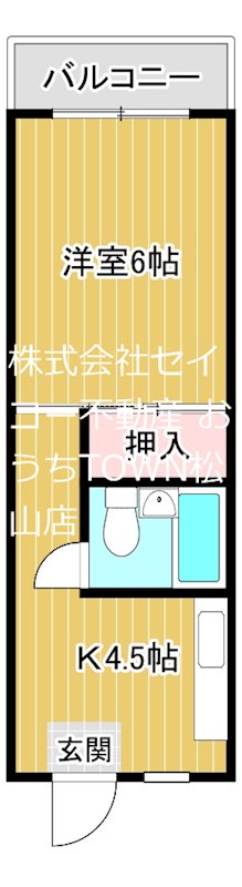 西岡ビル（春日町） 303号室 間取り