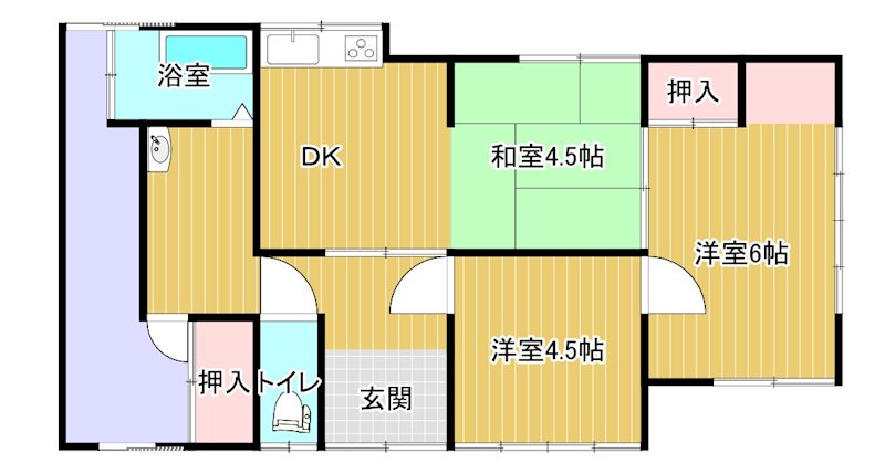 東雲町2丁目10-32貸家 間取り