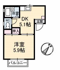 シャーメゾン久保田 101号室 間取り
