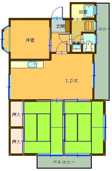 田窪マンション 142号室 間取り