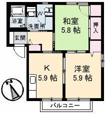 セレクトハウス 102号室 間取り