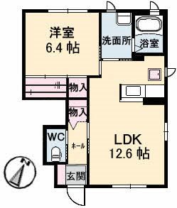 シャーメゾンWe　A 102号室 間取り