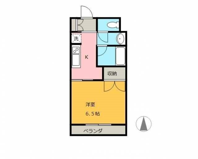 メイプルタウン 138号室 間取り
