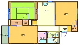 三好ハイツ（山西） 202号室 間取り