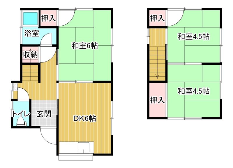 松本MM貸家（一戸建） 間取り