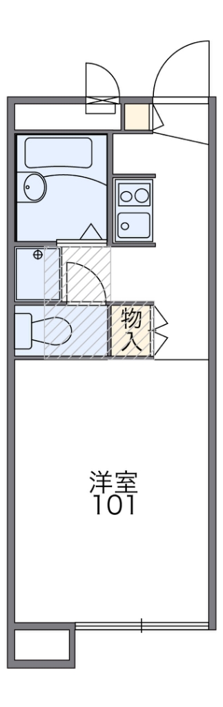 レオパレスアイ 208号室 間取り