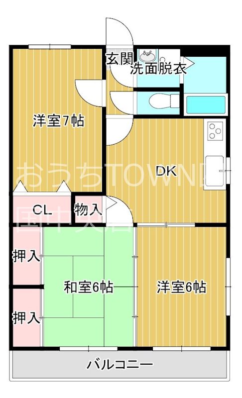 若草ハイツ 302号室 間取り