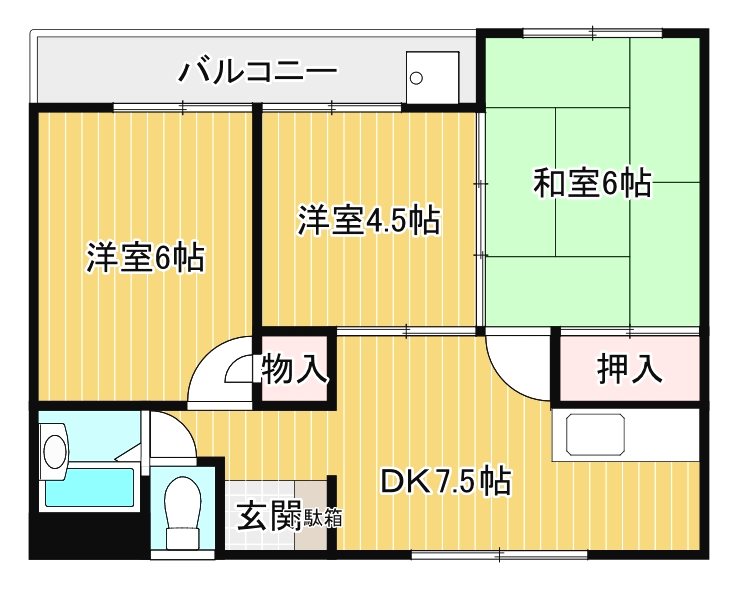 ガーデン・ビラ・マツオカ 301号室 間取り