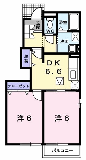サングリーンハイツＡ 101号室 間取り