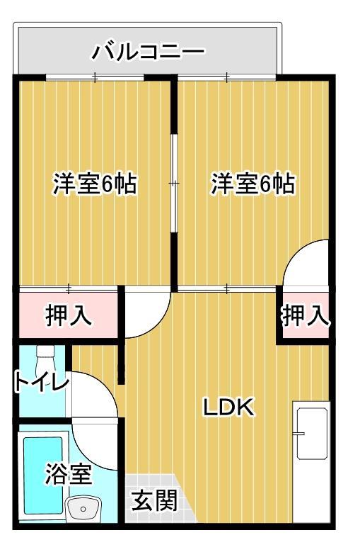 グリーンヒル 203号室 間取り
