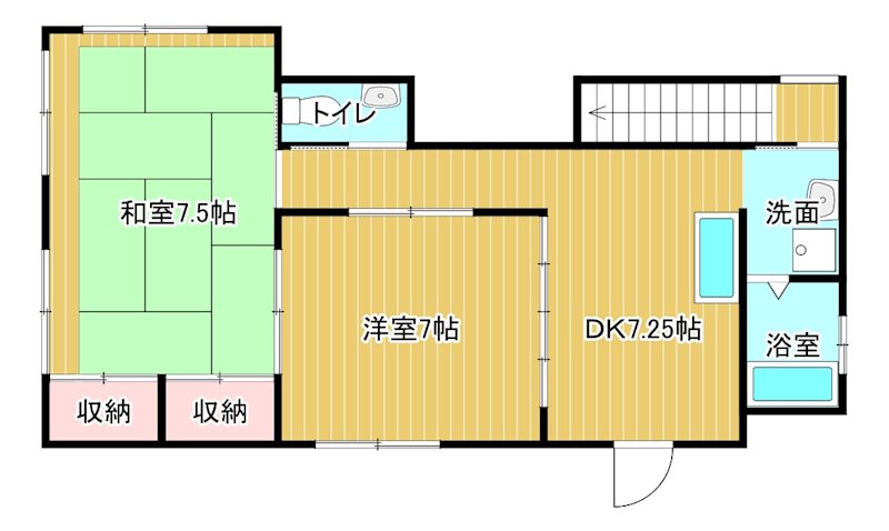 新須賀・中島アパート 2階東号室 間取り
