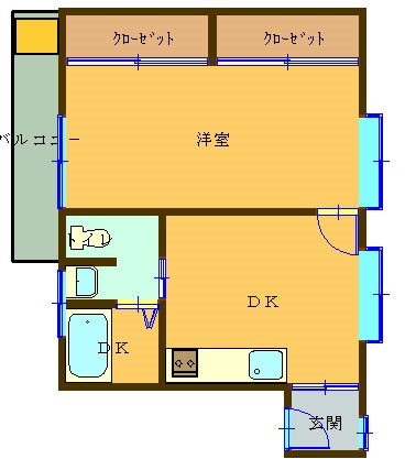 新須賀・中島アパート 2階西号室 間取り