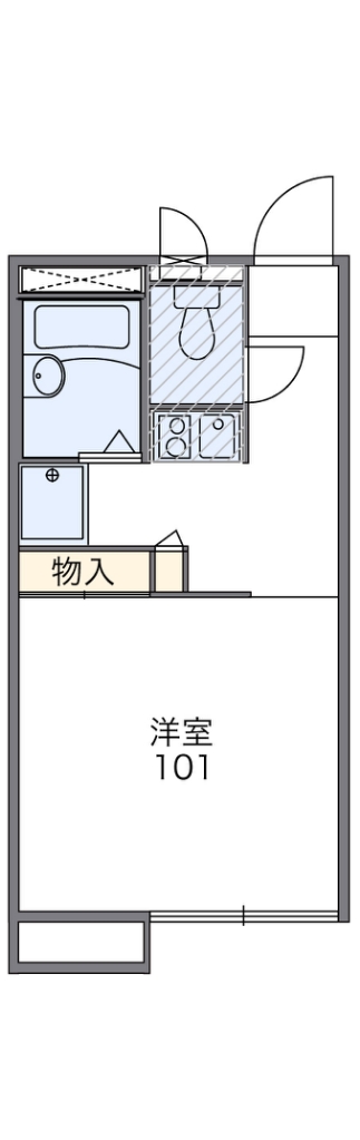 レオパレスナテュール 204号室 間取り