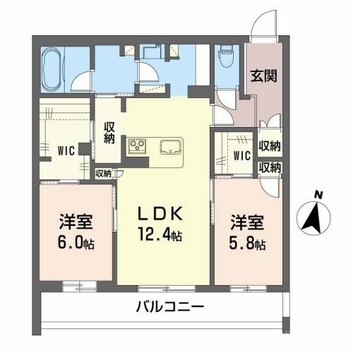 シャーメゾンコンフォーザ 203号室 間取り