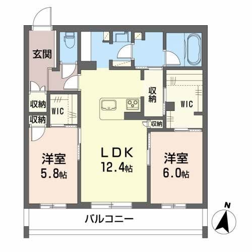 シャーメゾンコンフォーザ 間取り