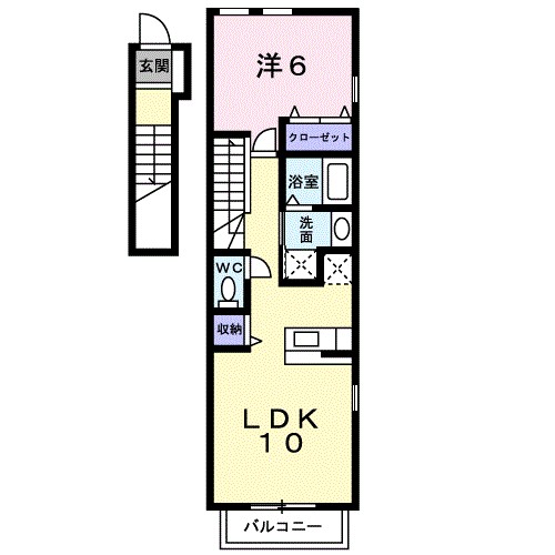 チェリッシュⅠ 201号室 間取り