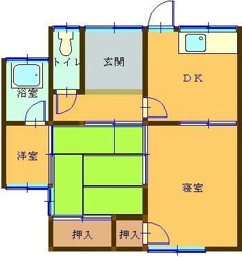 山下貸家(庄内)  間取り