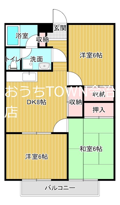 フォブール阿部 102号室 間取り