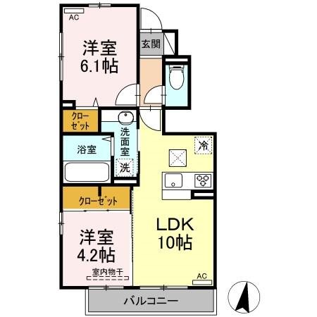 D-roomニシキ 105号室 間取り