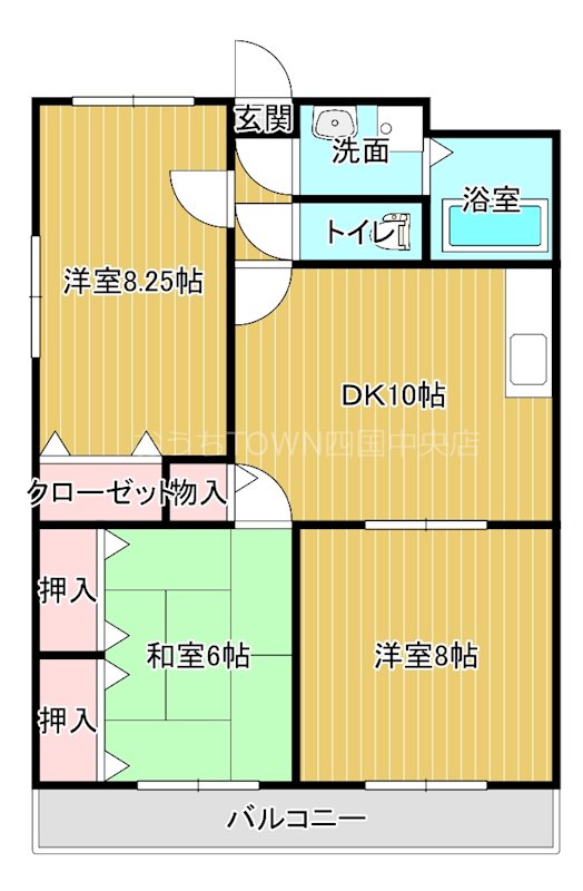 シンフォニー 103号室 間取り