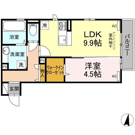サンティエ 203号室 間取り