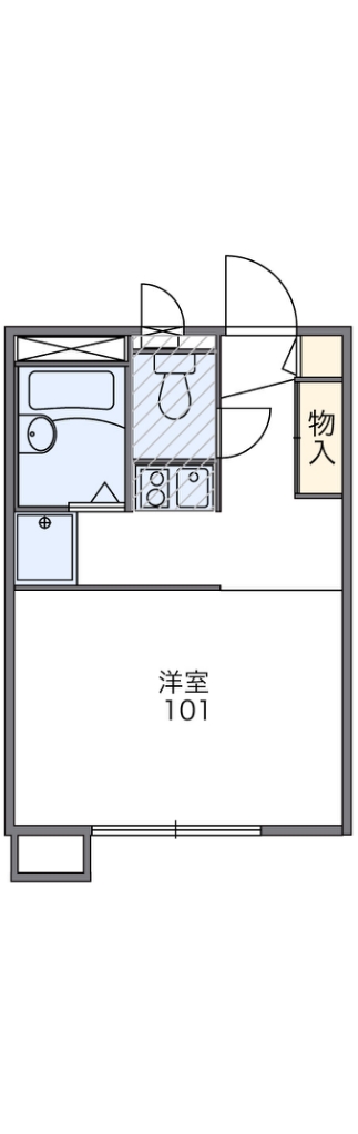 レオパレスミレニアム 106号室 間取り