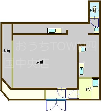 妻鳥町松木テナント 1号室 間取り