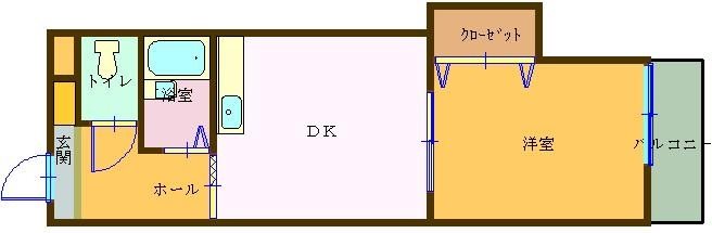 あいビル本町 406号室 間取り