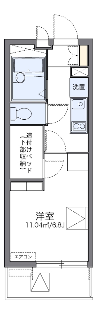 レオパレス雄新ひまわり 306号室 間取り