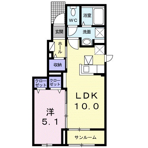 ロカルモラン　Ａ 間取り図