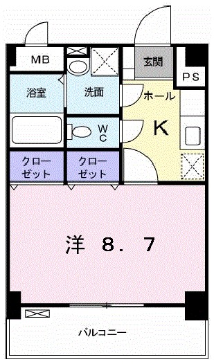 モンシェ　モア・Ⅱ 506号室 間取り