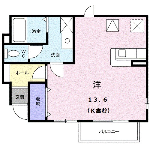 アルカンシェル庄内Ⅱ 103号室 間取り