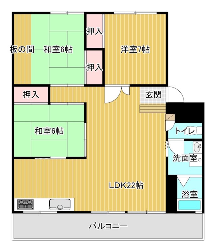 仙波マンション 2C号室 間取り