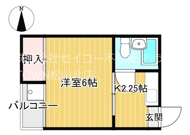 シティテラス 203号室 間取り