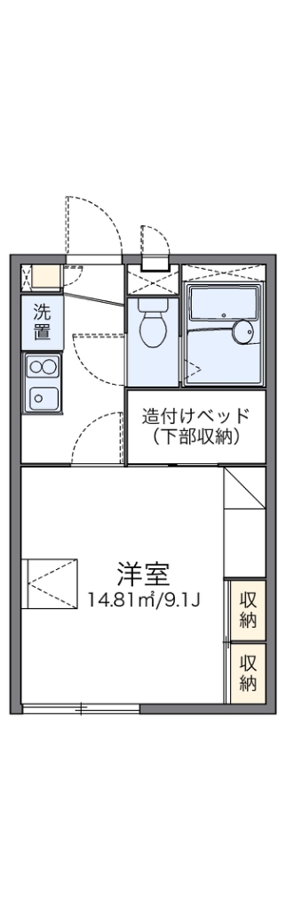 レオパレスサンハイツ　中村 206号室 間取り