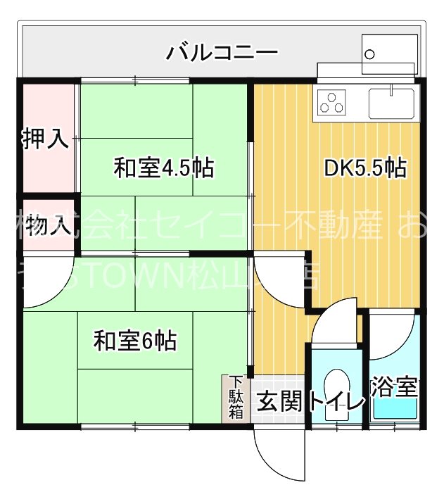 ハイツ山西 2-3号室 間取り