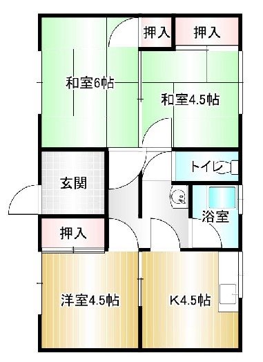 神野貸家　2 間取り