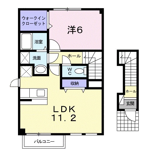 シャン・パルテール 201号室 間取り