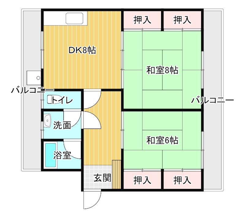 清水マンション 間取り図